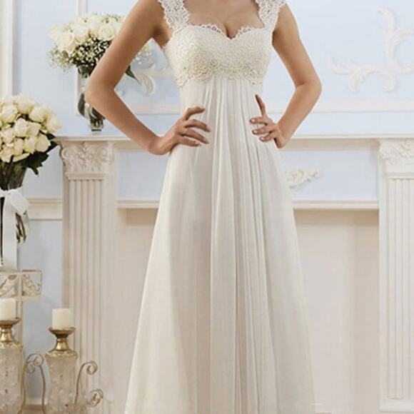 Vicky and Lucas Dresses & Skirts - Vicky & Lucas Sleeveless Square Neck Backless Maxi Dress Lace Front White Large